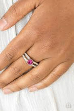 Load image into Gallery viewer, Dream Sparkle Pink Skinny Band Ring