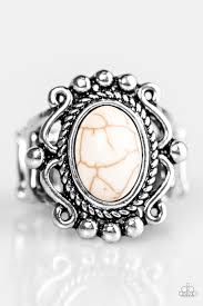 Dreamy Deserts White Ring - Angie's $5.00 Bling