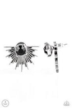 Load image into Gallery viewer, Dynamic Black Jacket Earrings