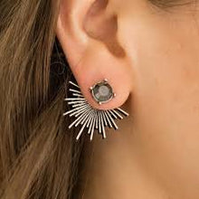 Load image into Gallery viewer, Dynamic Silver Jacket Earrings