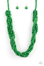 Load image into Gallery viewer, Tahiti Tropic Green Wood Necklace