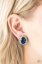 Load image into Gallery viewer, East Side Etiquette Blue Clip On Earrings