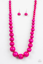 Load image into Gallery viewer, Effortlessly Everglades Pink Wood Necklace