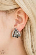 Load image into Gallery viewer, Elegant Edge Silver Clip On Earrings
