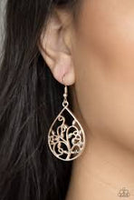 Load image into Gallery viewer, Enchanted Vines Rose Gold Earrings