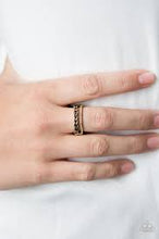 Load image into Gallery viewer, Epic Shimmer Brass Skinny Band Ring