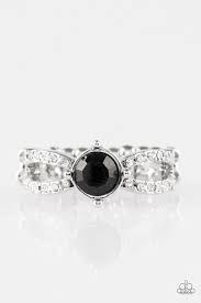 Ever Elegant Black Skinny Band Ring - Angie's $5.00 Bling