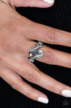 Load image into Gallery viewer, Every Rich Way Blue Skinny Band Ring - Angie&#39;s $5.00 Bling