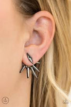 Load image into Gallery viewer, Extra Electric Black Jacket Earrings