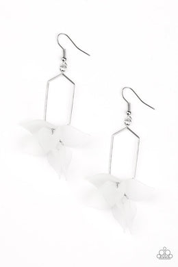 Extra Ethereal White Acrylic Earrings
