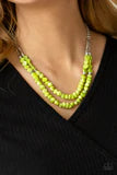 Load image into Gallery viewer, Staycation Status Green Necklace
