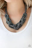 Load image into Gallery viewer, City Catwalk Blue Seed Bead Necklace