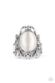 Fairytale Flair White Ring - Angie's $5.00 Bling