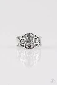 Fanciful Flower Gardens Silver Ring - Angie's $5.00 Bling