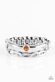 Fashion Week Fabulous Orange Skinny Band Ring