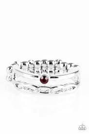 Fashion Week Fabulous Red Skinny Band Ring