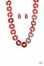 Load image into Gallery viewer, Fashionista Fever Red Acrylic Necklace