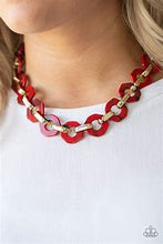 Load image into Gallery viewer, Fashionista Fever Red Acrylic Necklace