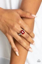 Load image into Gallery viewer, Feast Your Eyes Red Skinny Band Ring