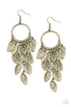 Load image into Gallery viewer, Feather Frenzy Brass Earrings
