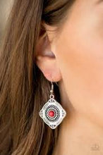 Load image into Gallery viewer, Fiercely Four Corners Red Earrings