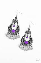 Load image into Gallery viewer, Fiesta Flair Purple Earrings