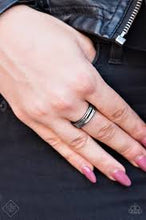 Load image into Gallery viewer, Fine Lines Black Skinny Band Ring - Angie&#39;s $5.00 Bling