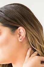 Load image into Gallery viewer, Fire Drill Rose Gold Post Earrings