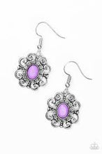 Load image into Gallery viewer, First and Foremost Flowers Purple Earrings