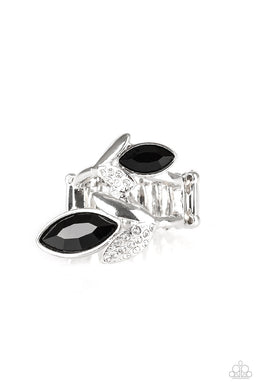 Flawless Foliage Black Ring - Angie's $5.00 Bling