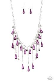 Fleur de Fringe Purple Necklace - Angie's $5.00 Bling