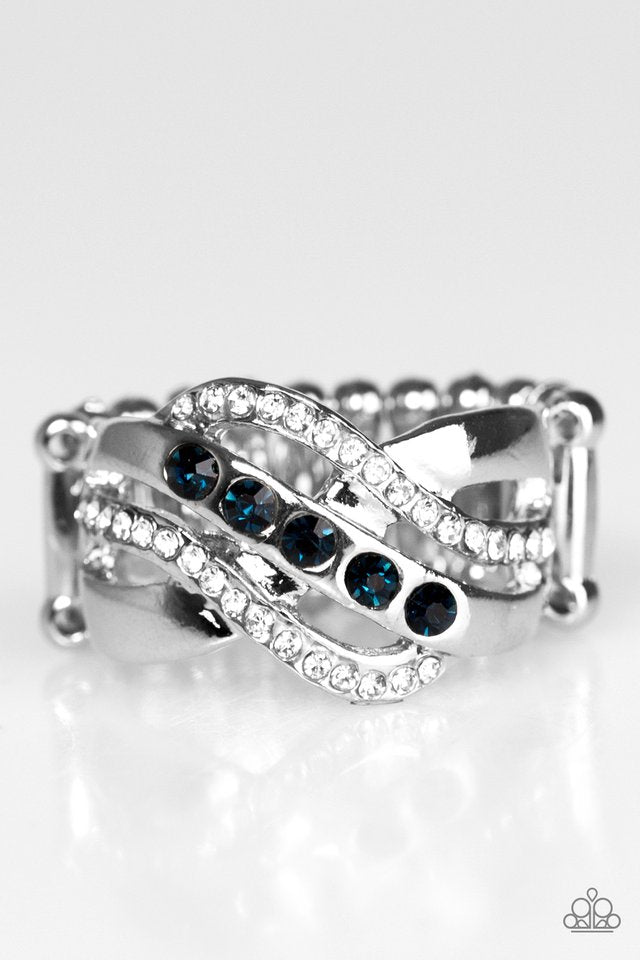 Flirting with Sparkle Blue Ring - Angie's $5.00 Bling