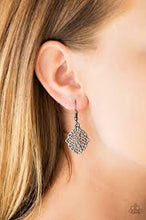 Load image into Gallery viewer, Flirty Florals Black Earrings