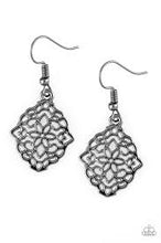 Load image into Gallery viewer, Flirty Florals Black Earrings