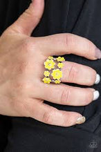 Load image into Gallery viewer, Floral Crowns Yellow Ring - Angie&#39;s $5.00 Bling