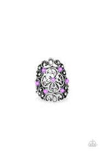 Load image into Gallery viewer, Floral Fancies Purple Ring - Angie&#39;s $5.00 Bling