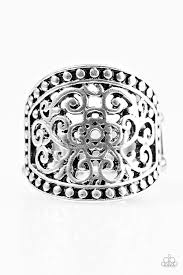Floral Finale Silver Ring