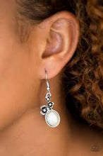 Load image into Gallery viewer, Floral Finery White Earrings