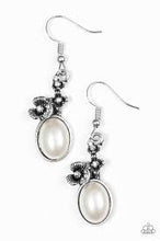 Load image into Gallery viewer, Floral Finery White Earrings