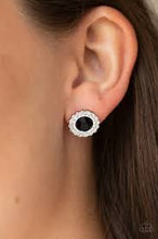 Load image into Gallery viewer, Floral Glow Black Post Earrings