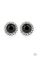 Load image into Gallery viewer, Floral Glow Black Post Earrings