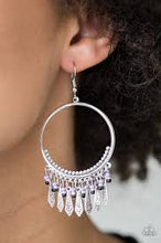 Load image into Gallery viewer, Floral Serenity Purple Earrings