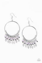 Load image into Gallery viewer, Floral Serenity Purple Earrings