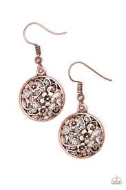 Flower Patch Perfection Copper Earrings