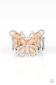 Flutter Flair Orange Ring - Angie's $5.00 Bling
