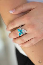 Load image into Gallery viewer, Flutter Flirt Blue Skinny Band Ring