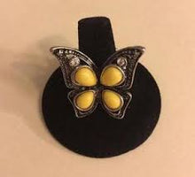 Load image into Gallery viewer, Fly a Butterfly Yellow Ring - Angie&#39;s $5.00 Bling
