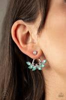 Load image into Gallery viewer, Forest Formal Green Jacket Earrings