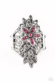 Formal Floral Pink Ring - Angie's $5.00 Bling