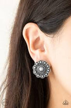 Load image into Gallery viewer, Foxy Flower Gardens Silver Clip On Earrings